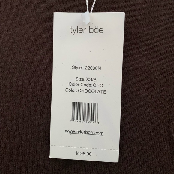 Tyler Boe brown/black cashmere poncho/cape with black fringe. Size XS/S - Picture 6 of 11